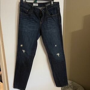 GAP Women's Distressed Dark Indigo Skinny Jeans